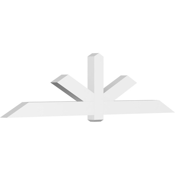 Ekena Millwork Kennewick Architectural Grade PVC Gable Bracket, 108"W x 27"H x 4"D x 6"F, 6/12 Pitch GBP108X27X0406KEN00 - main